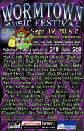 wormtown music festival promo poster